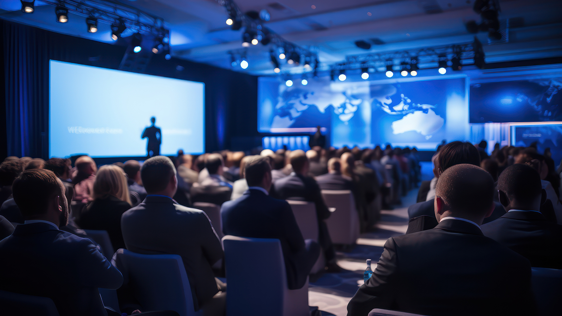 back view audience conference event